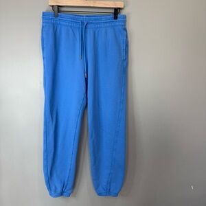 aerie cobalt blue drawstring sweatpant joggers size medium